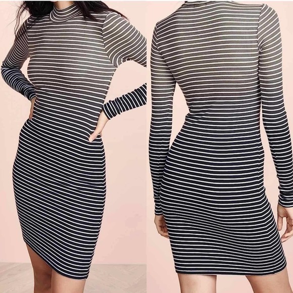 ATM Anthony Thomas Melillo Dip Dye Stripe Midi Dress Size Large - Picture 4 of 12